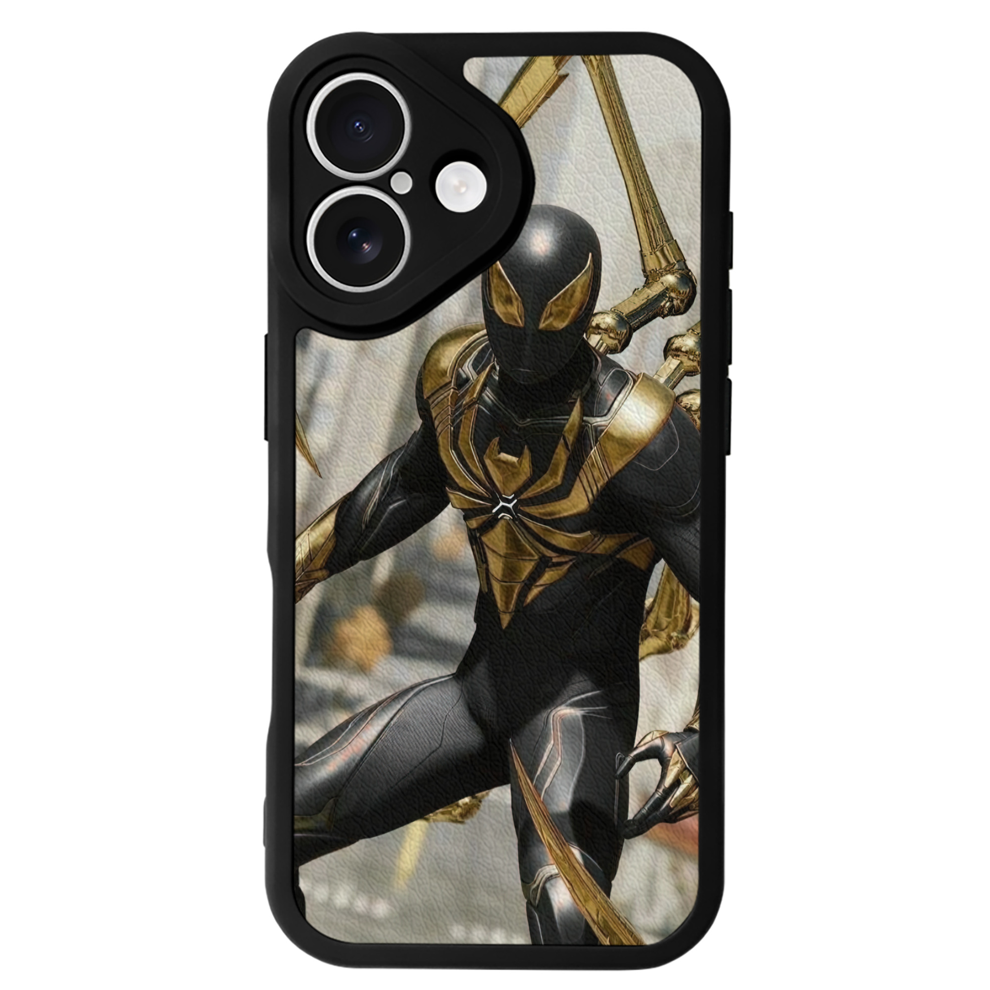 Spider Man スパイダーマン 【iPhone 16シリーズ対応】シリコンスマホケース（レザー調） 材質：シリコン